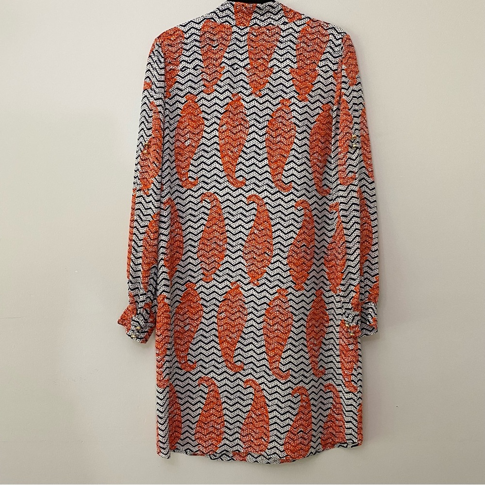 Tory Burch Thurman 100% Silk Dress with wrap belt - Picture 3 of 16
